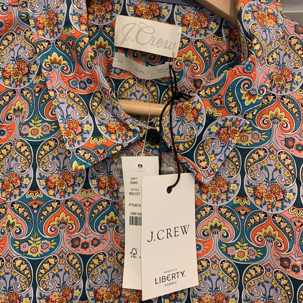 J. CREW organic cotton slim fitting shirt